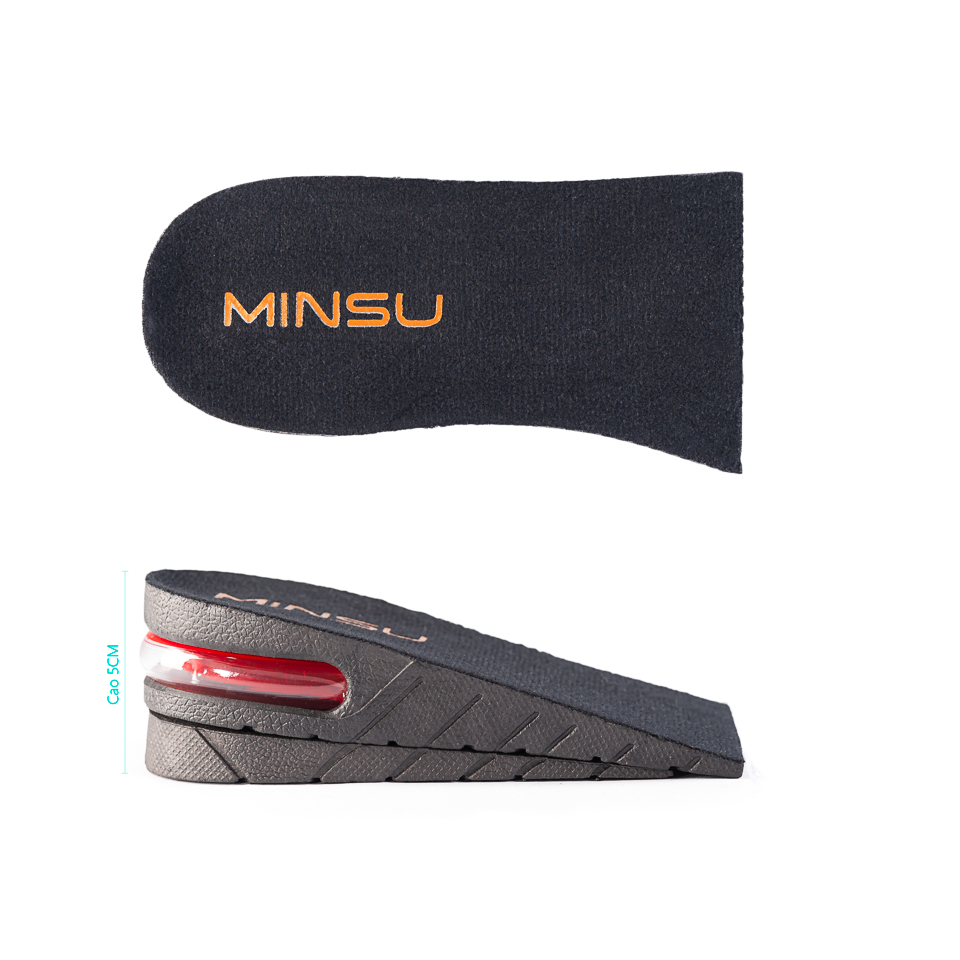 Lót Giày Tăng Chiều Cao Đệm Khí VISIBLE – AIR Thể Thao Năng Động Nam Nữ MINSU M5502 Khử Mùi, Miếng Độn Tháo lắp Dễ Dàng