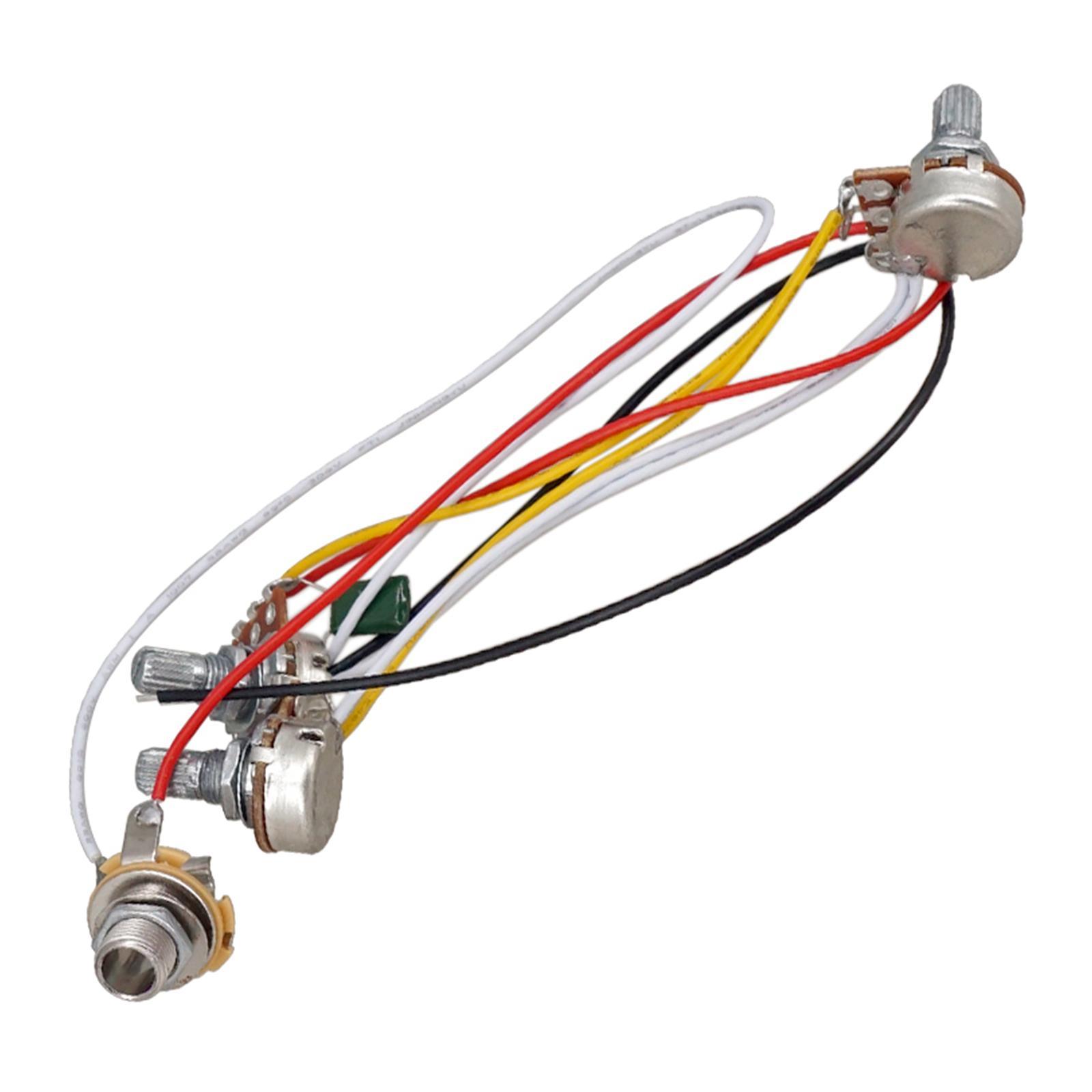 Guitar Potentiometer Bass Parts Guitar Wiring Harness Set for Replaces Accessory