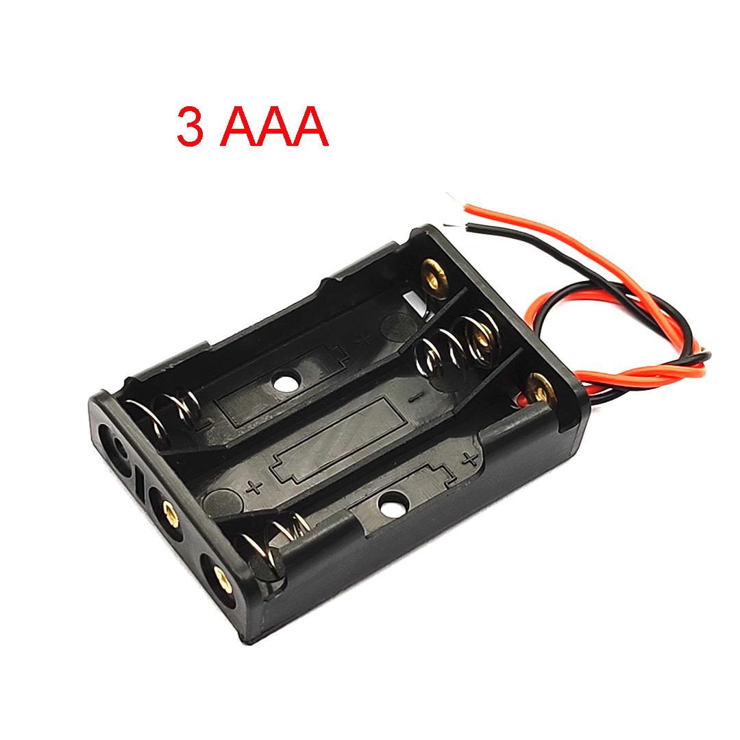 1/2/3/4 Khe Cắm Pin AAA Vỏ Pin Hộp Pin AAA Có Dây Dẫn Với 1 2 3 4 Khe Cắm AAA thả vận chuyển Màu sắc: 1 AAA