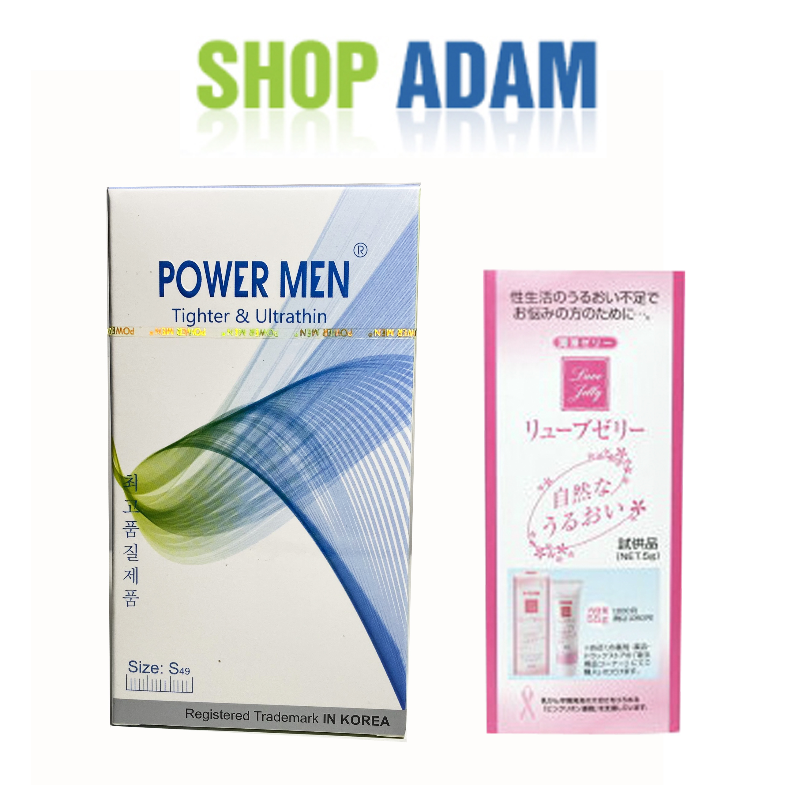 Bao Cao Su Cỡ Nhỏ Size 49mm Siêu Mỏng Power Men Tighter Ultrathin - Tặng Gel Gói Jex Nhật - Hàng Chính Hãng 100% - Che Tên Sản Phẩm