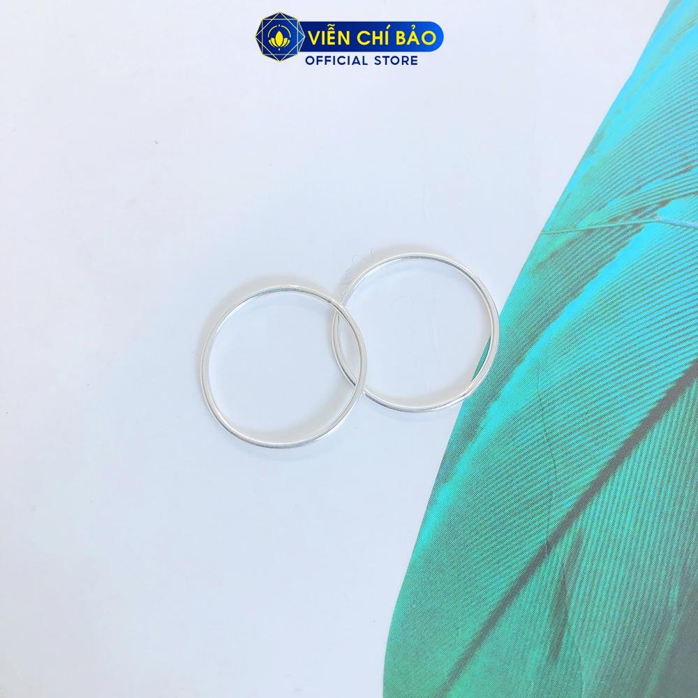 Nhẫn bạc nữ Glib trơn chất liệu bạc S925 thời trang phụ kiện trang sức nữ thương hiệu Viễn Chí Bảo N400604