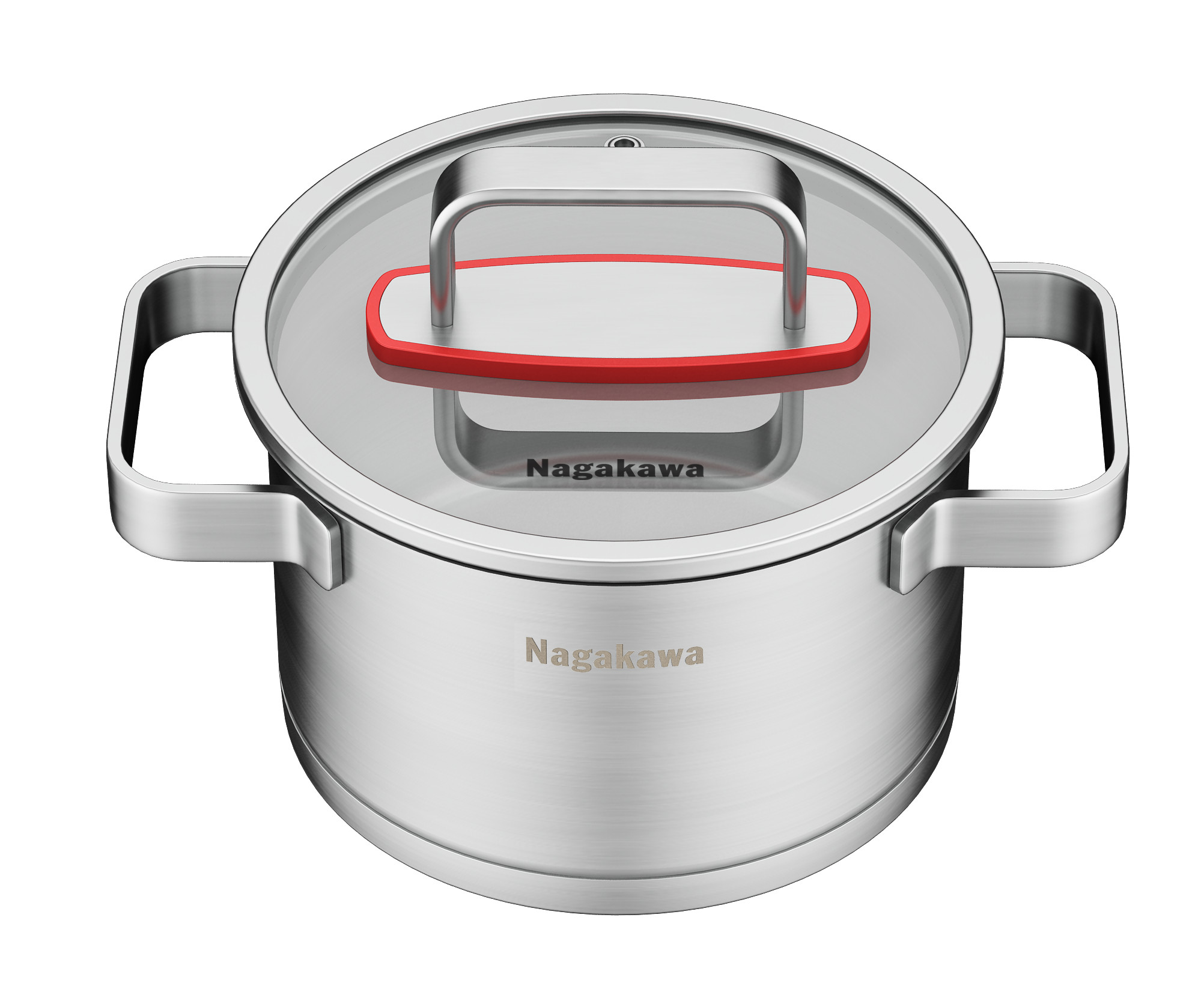 Bộ 3 nồi inox 304 đa lớp toàn phần Nagakawa Aki NAG1357 - Dùng trên mọi loại bếp - Hàng chính hãng