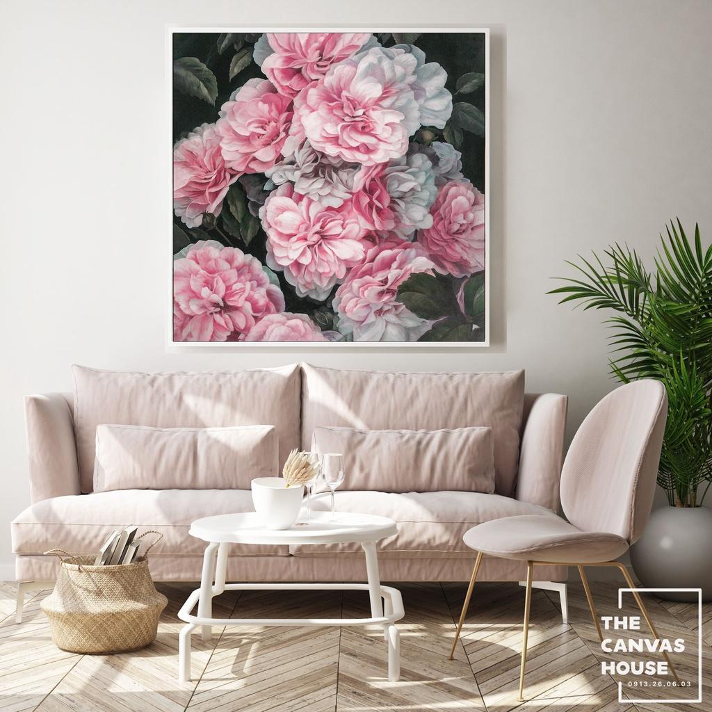 Tranh Canvas Hoa Mẫu Đơn Hồng - S5B9