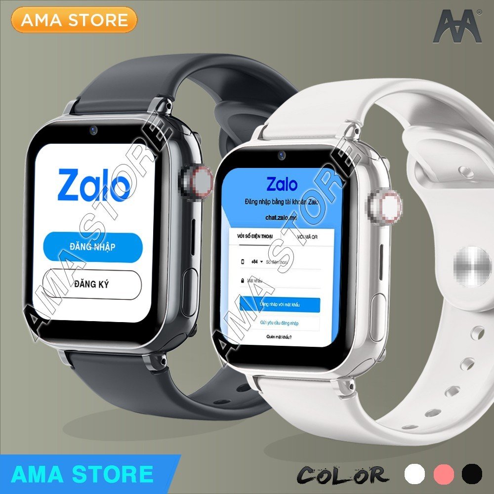 Đồng hồ Thông minh Định vị GPS gắn sim có ZaIo Messenger kết nối Wifi 4G Bluetooth xem Video Youtube TikTok nghe nhạc Online cho Trẻ em Học sinh Tiểu học THCS THPT chống nước Pin trâu AMA Smartwatch HW13 Android 8.1 2023 (Tặng Sim Viettel) hàng chính hãng