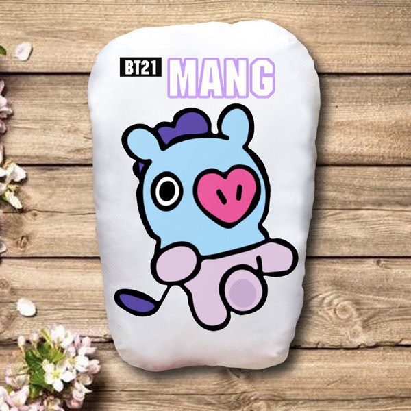 Gấu ôm BT21 2 mặt ảnh /gối ngủ bts bt21