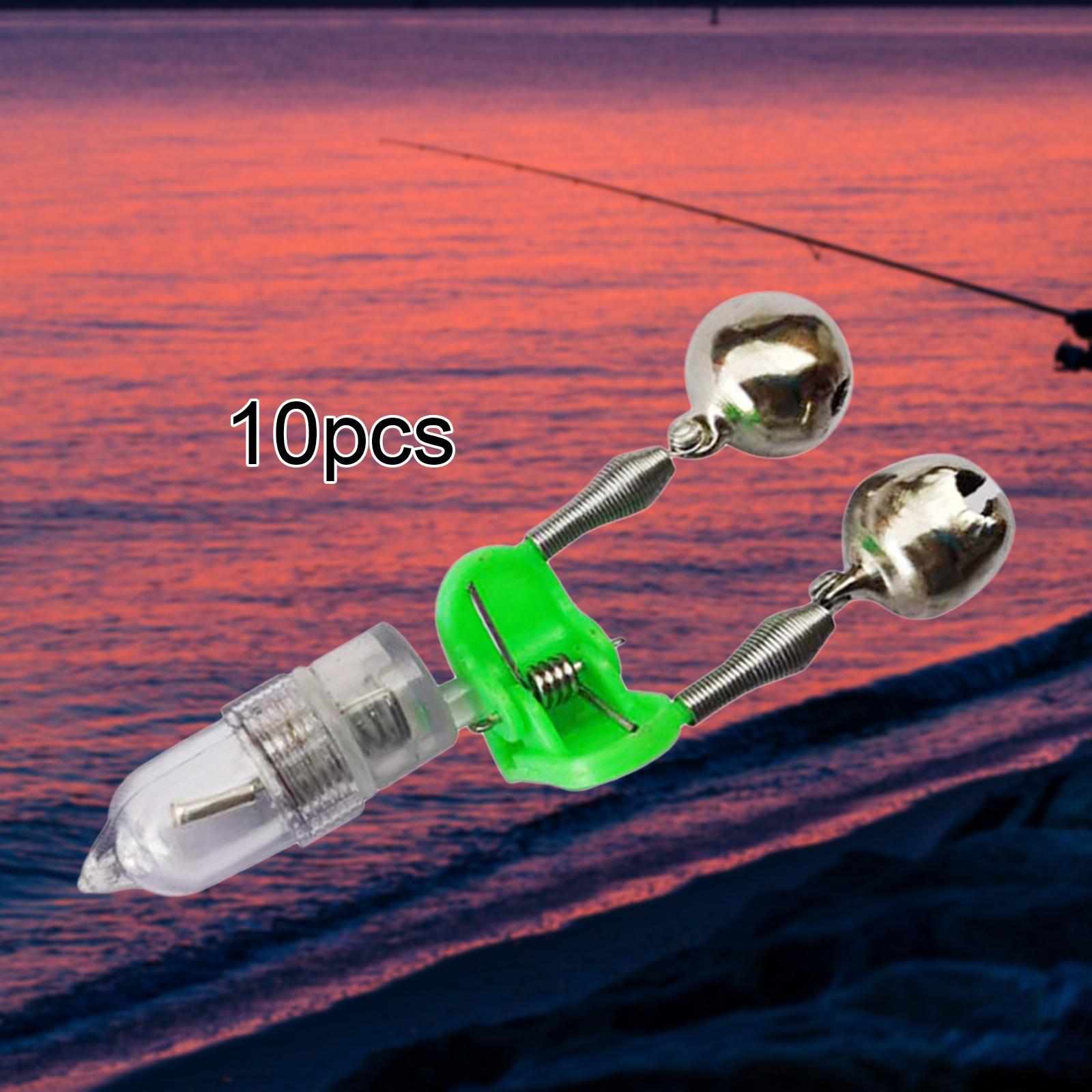 10Pcs Dual Bells  Bite Lure Alarm for Night Fishing Outdoor Surf Fishing