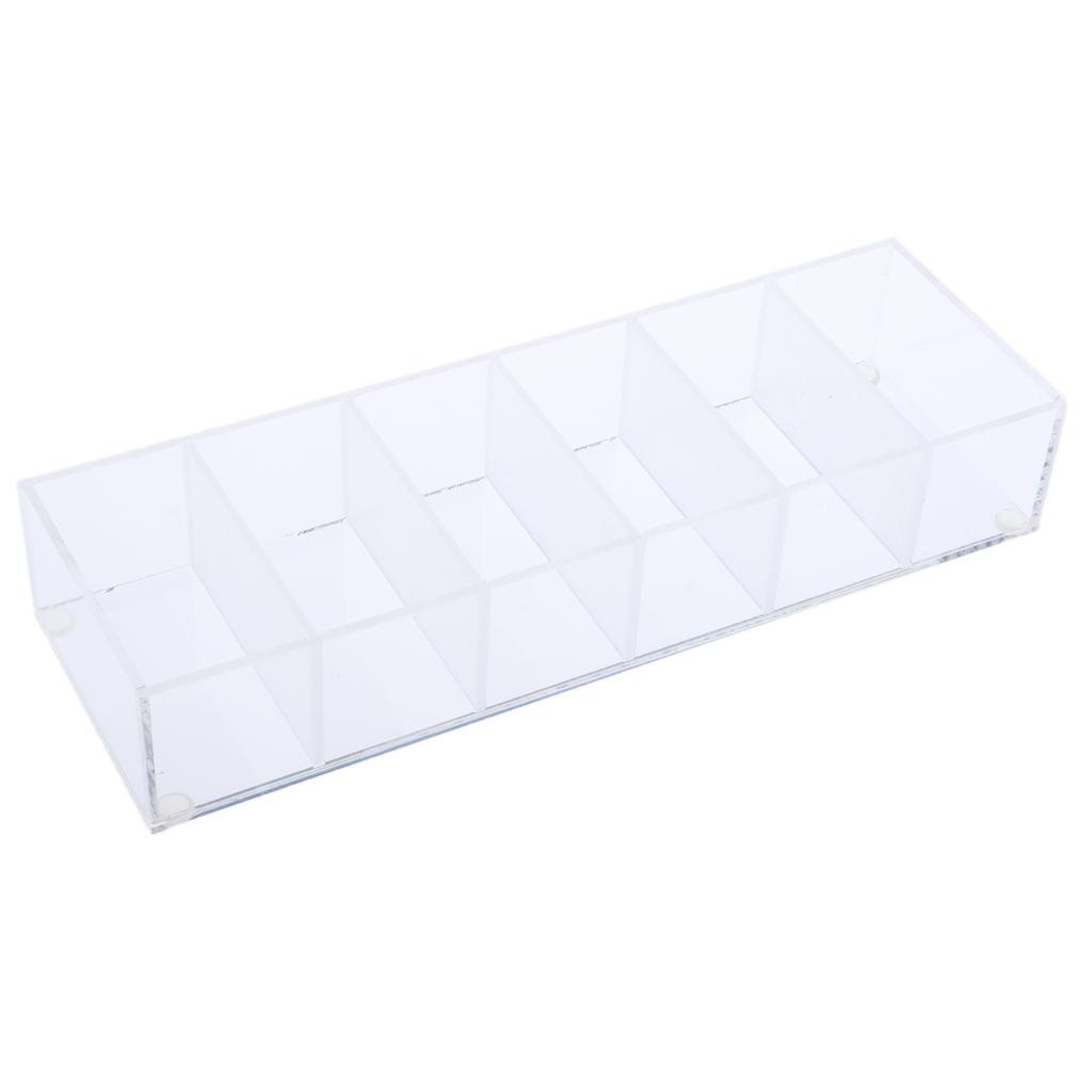 Makeup Organizer Compact Powder Display Holder 6 Slot Acrylic Storage Case