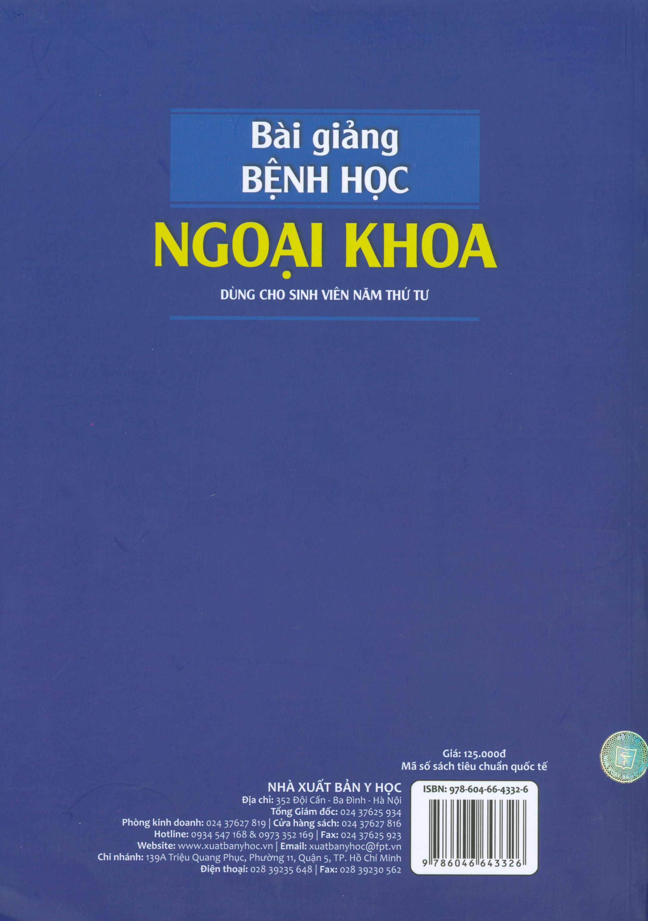 Bài Giảng Bệnh Học Ngoại Khoa (Dùng cho sinh viên năm thứ tư)