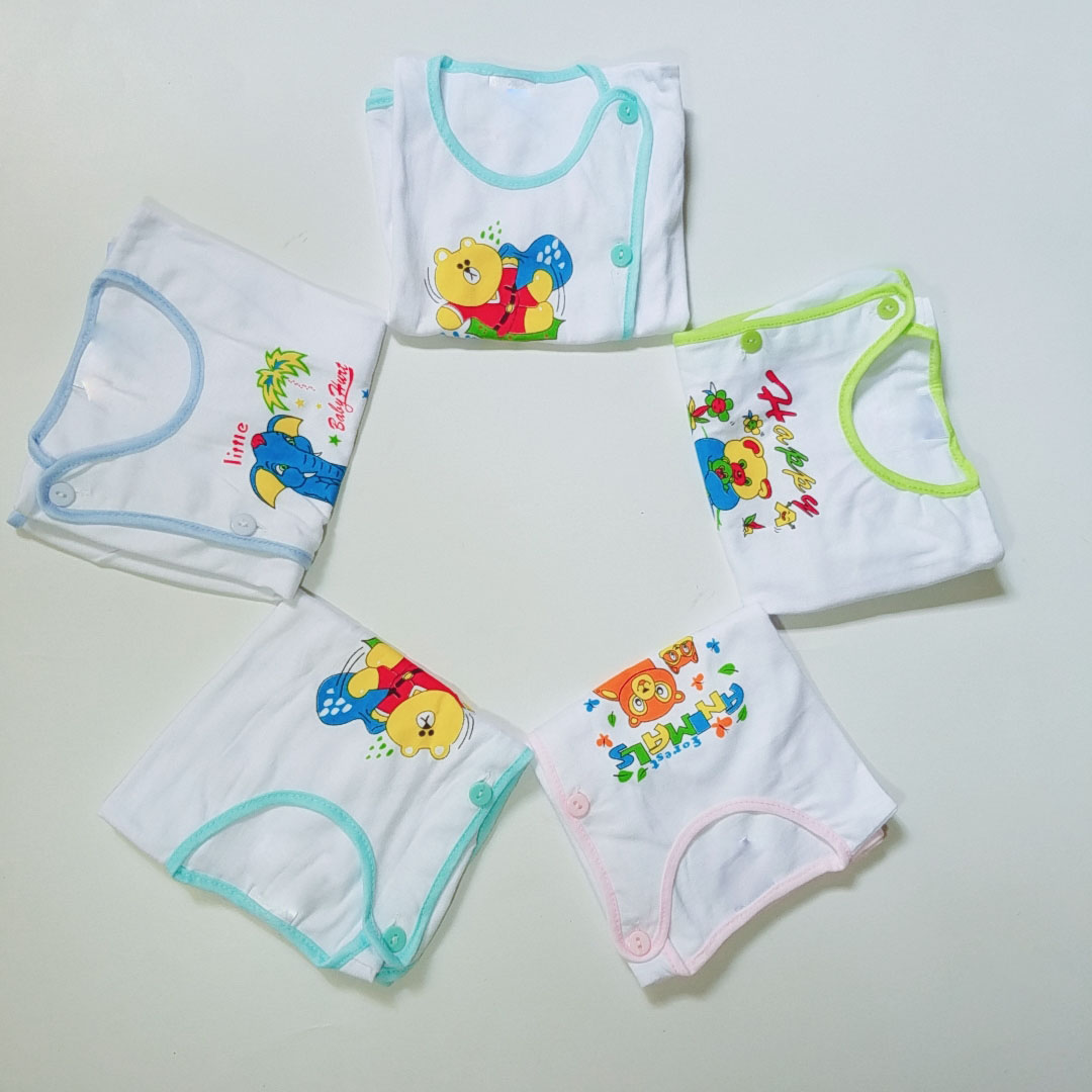 Set 5 Áo Sơ Sinh Từ 0 - 4 Tháng
