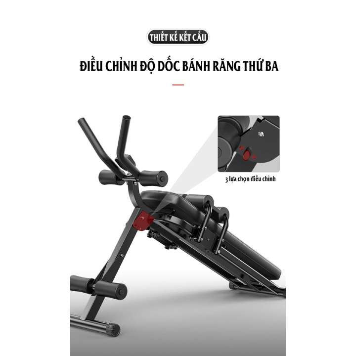 Máy Tập Cơ Bụng Đa Năng - Kết Hợp Tập Bụng, Tập Eo, Tập Gym, Tập Thể Hình Tại Nhà -  Có đồng hồ LED điện tử báo số lần tập, thời gian, Calo.