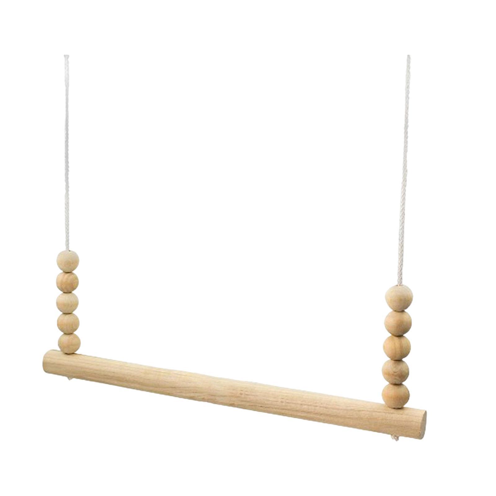 Wooden Chicken Swing Stand Holder Cage Hanging Parrot Ladder Perch Play Toy