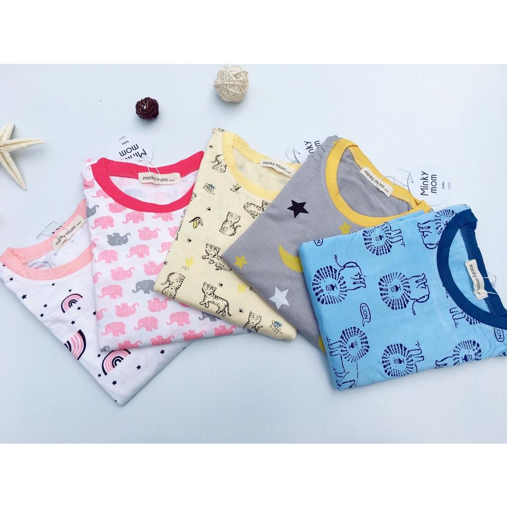 Bộ Dài tay SIZE ĐẠI voi hồng Minky Mom Thun Lạnh mềm mịn mát cho bé trai, bé gái từ 18-32kg