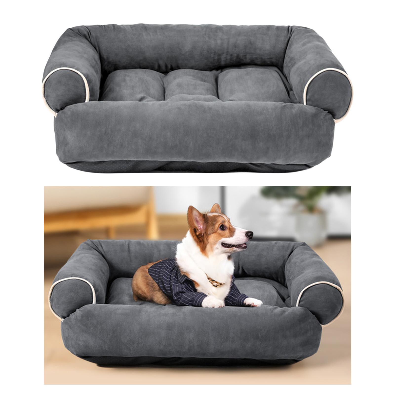 Dog Sofa Bed Pet Bed Autumn Winter Warm Nest Cozy for Small Dogs Dark