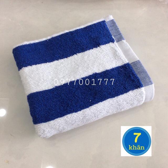 Khăn tắm cỡ trung 35x75cm 100% cotton Sọc nhiều màu - KMH