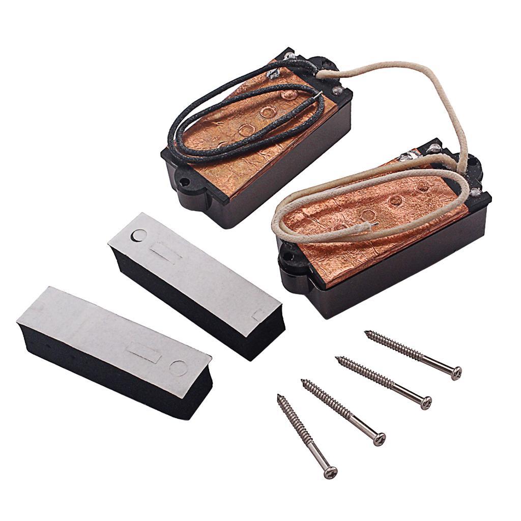 2pc Humbucker Pickups Bridge Neck for Electric Bass Accessories