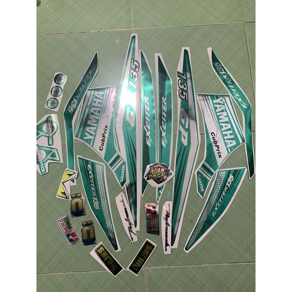 Tem exciter 135 lc trắng xanh crom