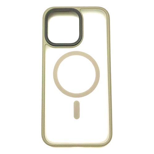 Ốp lưng cho iPhone 15 Pro Max Mag Safe Shock nhám viền màu chống sốc
