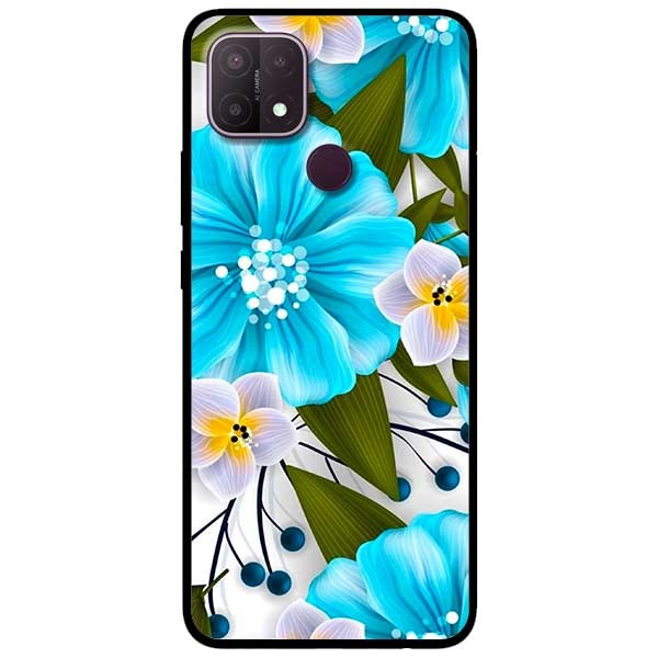 Ốp lưng dành cho Oppo A15 - A15s mẫu Hoa Xanh Trắng