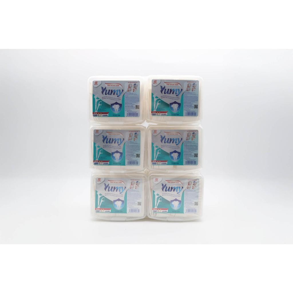 Tăm Chỉ Hộp Cấp YUMY Size L – Combo 12 Hộp x 192 Cây (TC02-139), Dùng Gia Đình, Chỉ Mịn, Không Tưa Sợi