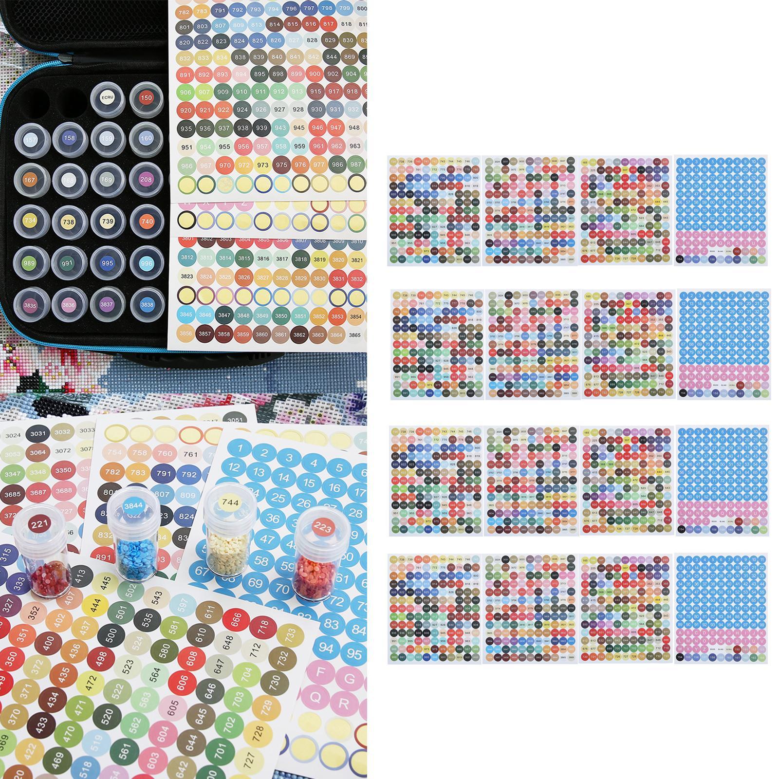 Number stickers colorful