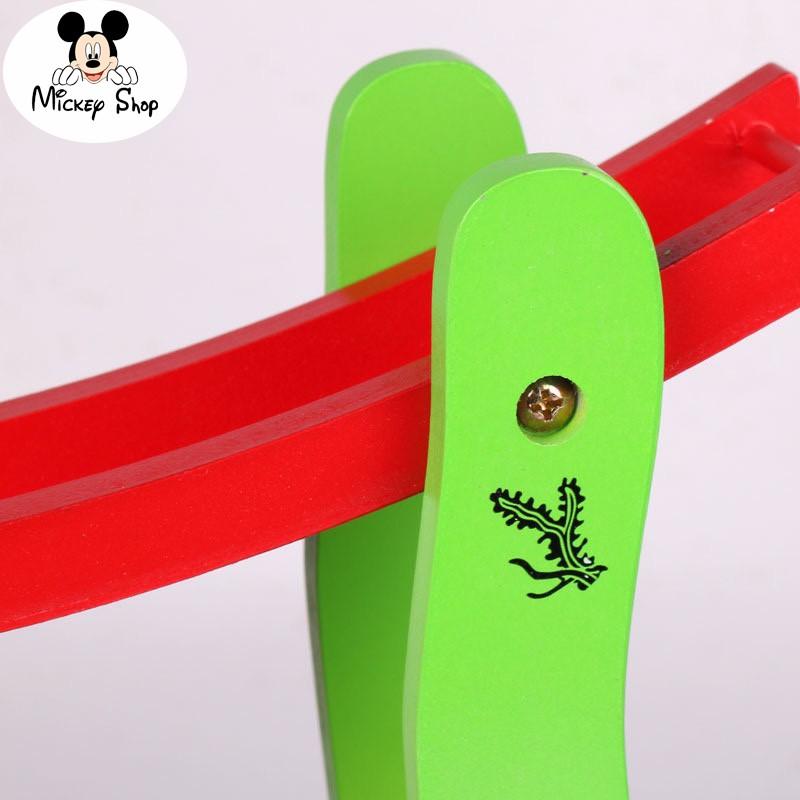 Xe Cầu Trượt ĐỒ CHƠI GỖ AN TOÀN Tặng Kèm 4 Xe Rèn Kỹ Năng Khéo Léo Cho Bé