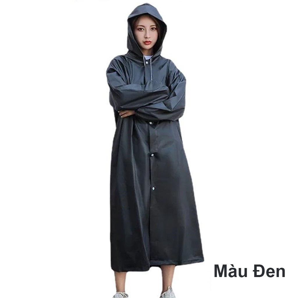 Áo Mưa Một Người Trong Suốt Có Nón Thời Trang, Nhựa EVA Sử Dụng Nhiều Lần - Siêu Dày Chống Thấm Nước Cho Mưa To Phong Cách Thời Trang Nhiều Màu Sắc Tươi Trẻ, Phù Hợp Cho Cả Nam Nữ 1