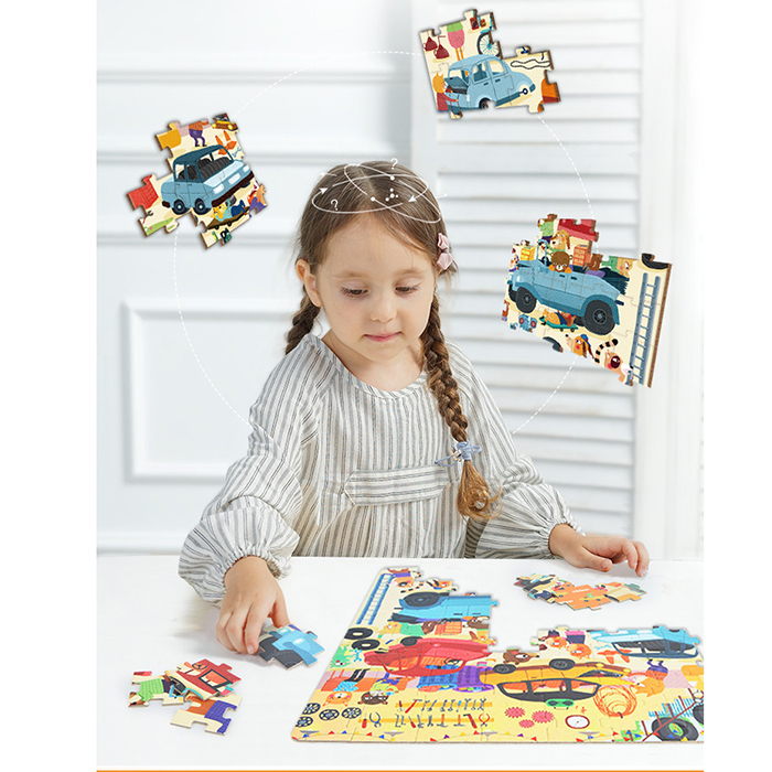 Đồ Chơi Ghép Hình Mideer Puzzle MD3078 – Vali Garage Ôtô (104 mảnh ghép)