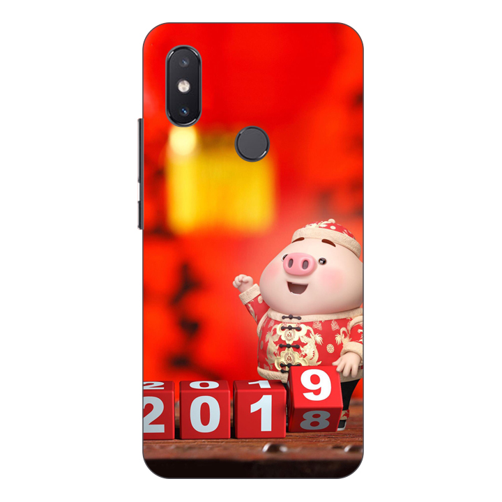 Ốp lưng điện thoại Xiaomi Mi 8 SE hình Heo Con Chúc Tết Mẫu 2 - Hàng chính hãng