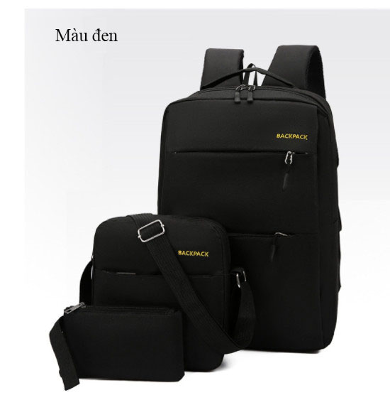 Combo 3 món balo thời trang balo học sinh cấp 2 balo học sinh cấp 3 balo đẹp BACKPACK mã 083