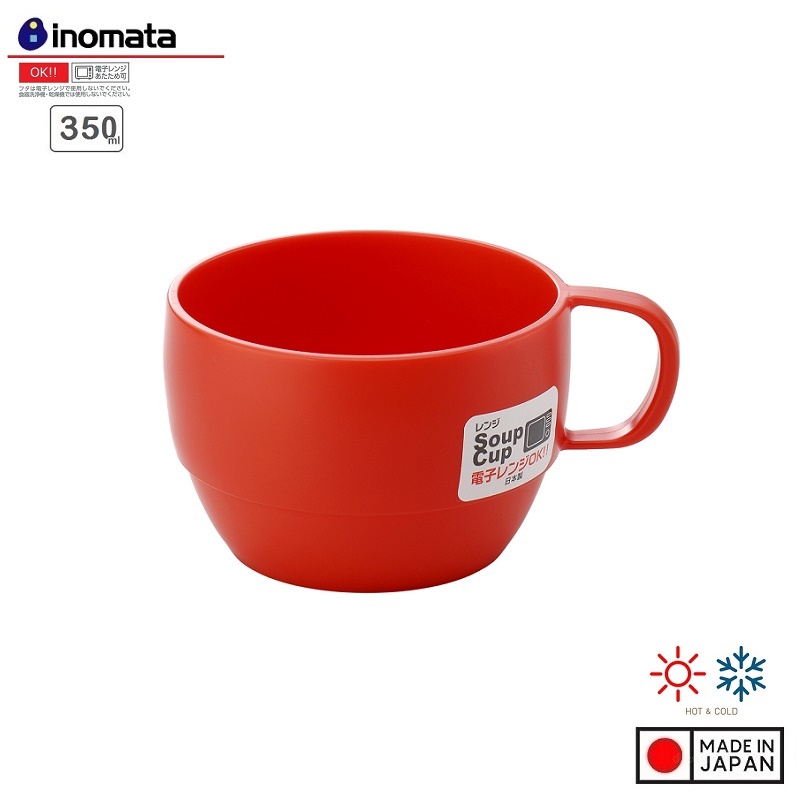 Cốc Súp Màu Đỏ Inomata - Nội Địa Nhật Bản