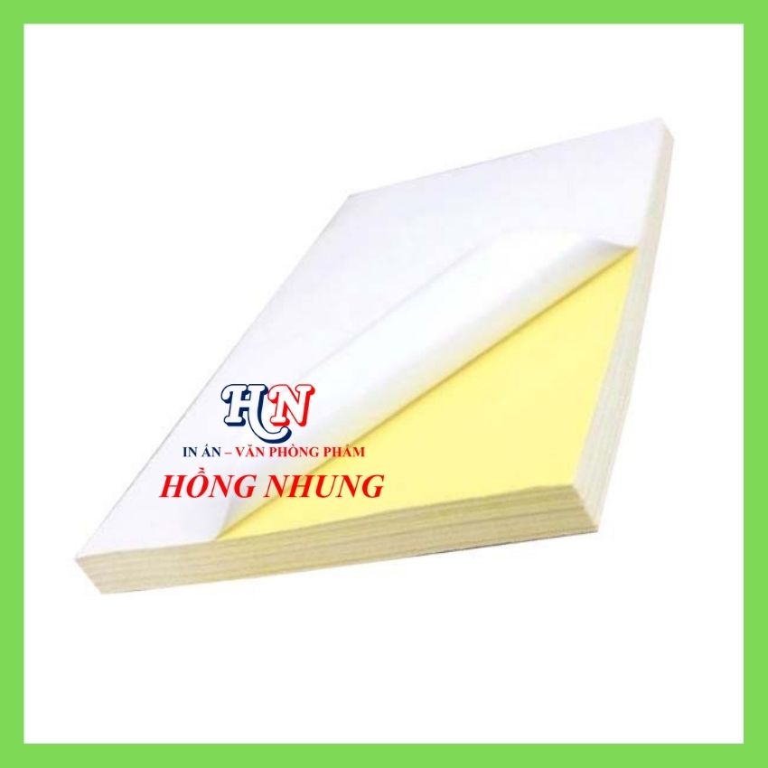 [HỒNG NHUNG] Giấy In Decal A4 Đế Vàng Siêu Dính, Xấp 100 Tờ, Rẻ, Đẹp, Mặt Giấy Mịn