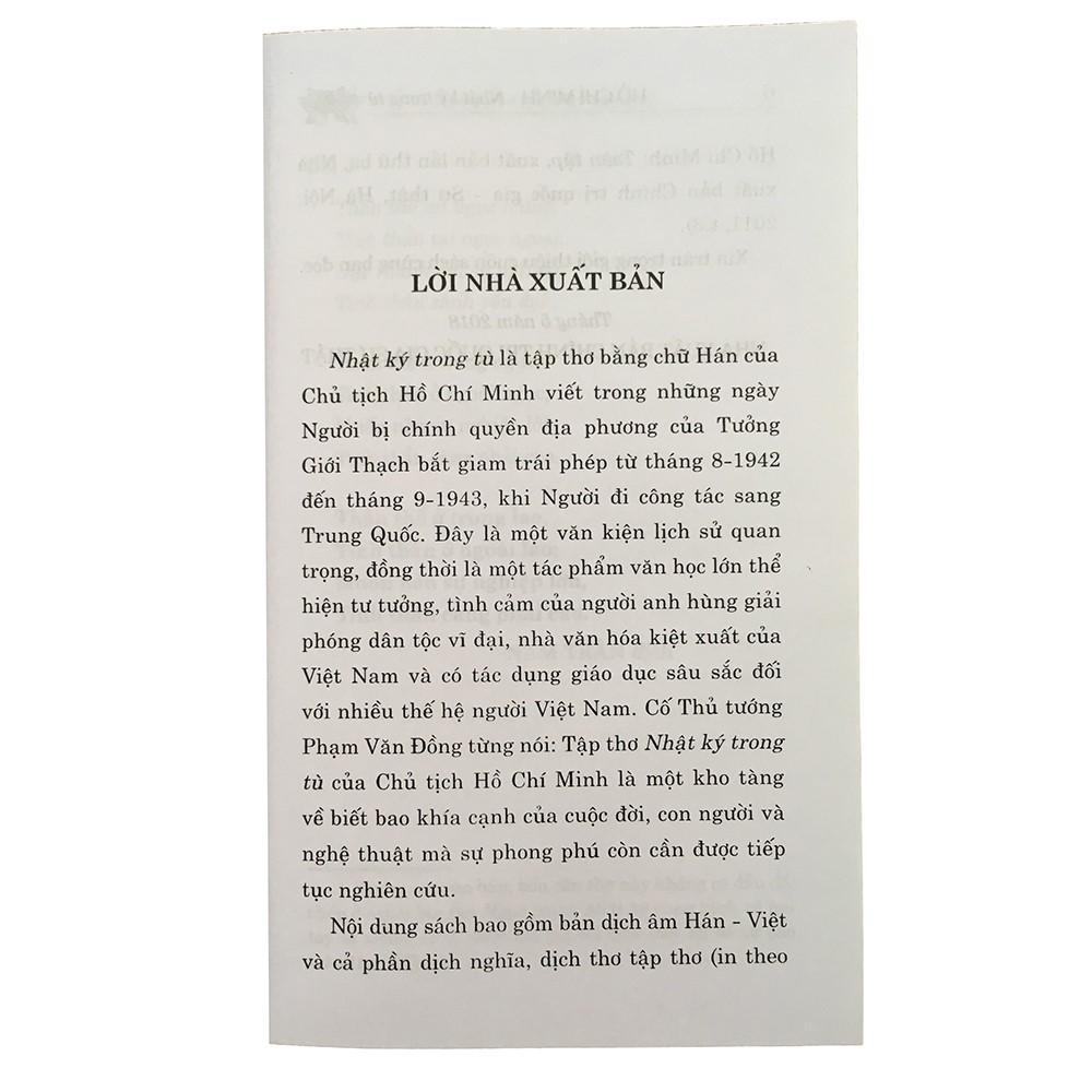 Sách - Nhật Ký Trong Tù - NXB Chính Trị Quốc Gia