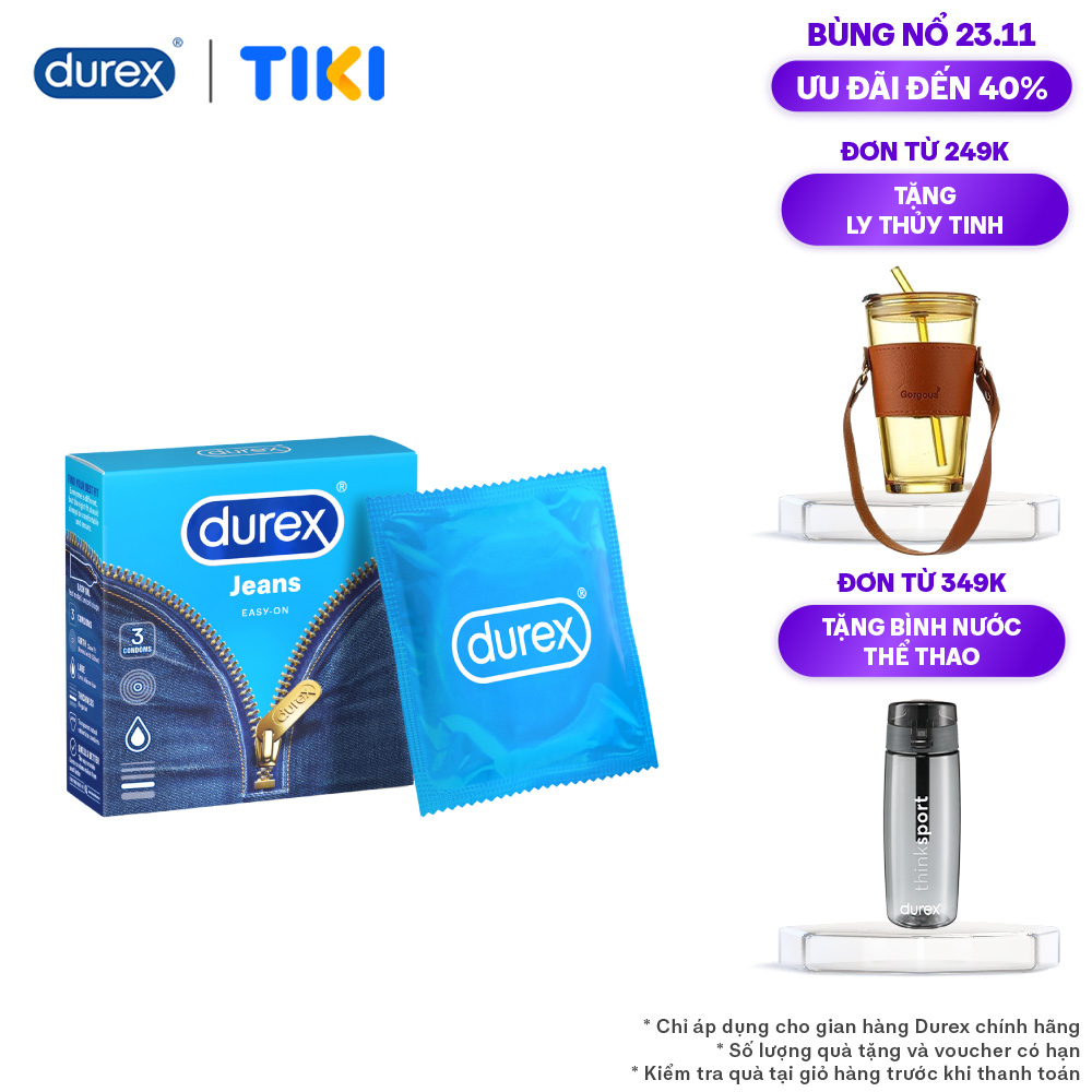 Bao cao su Durex Jeans Hộp 30 bao