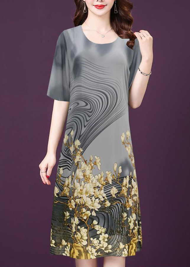 Đầm Suông Giấu Bụng Kiểu Đầm Suông Thời Trang Trung Niên Bigsize GOTI 3244