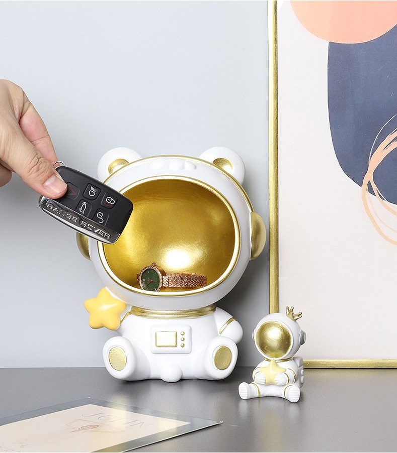 TƯỢNG MÈO PHI HÀNH GIA TREO TƯỜNG ĐỂ BÀN CATSPACE GIỮ ĐỒ TRANG TRÍ NHÀ CỬA