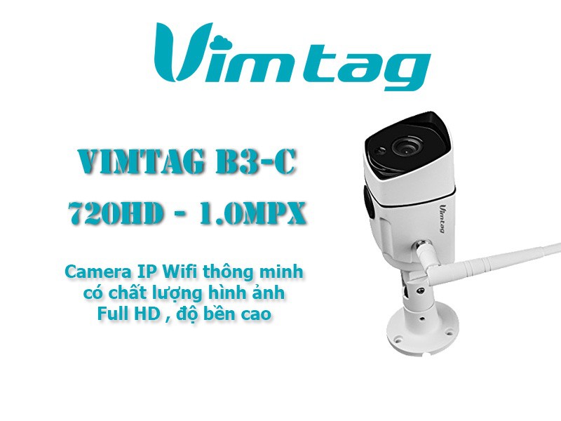 Camera IP WiFi Ngoài Trời cao cấp chính hãng số 1 USA-Vimtag B3-C