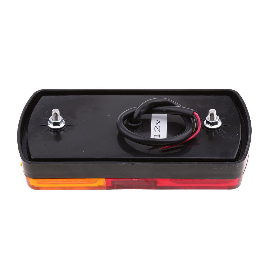 2pcs 12V 12 Led Tail Reverse Back Up Light Stop Indicator Trailer Truck
