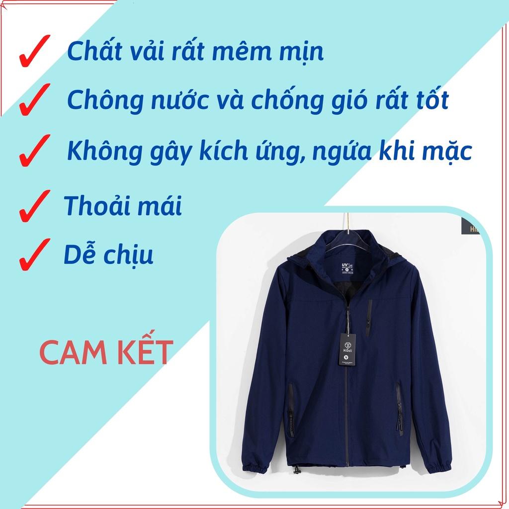 Áo khoác gió cao cấp 2 lớp, chất gió tráng bạc, chống nước,chống gió, ngăn tia UV tuyệt đối