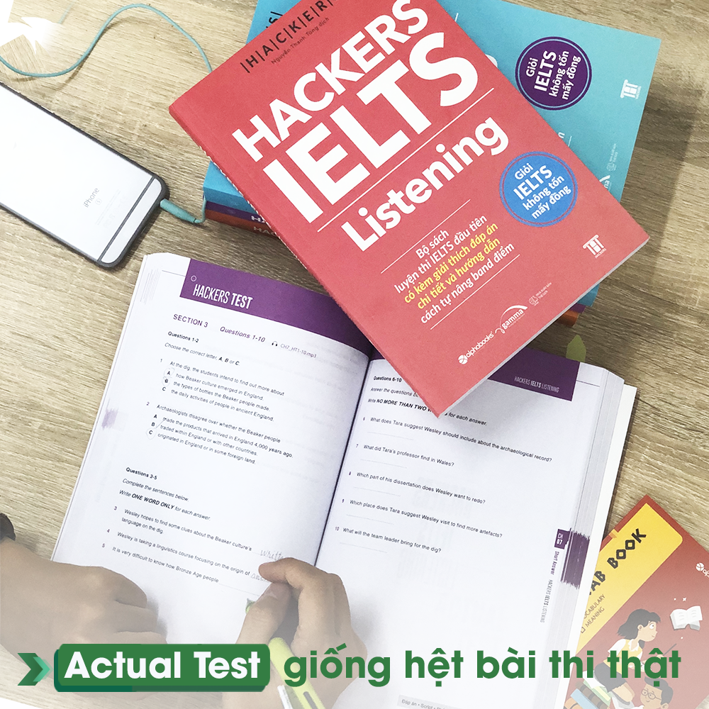 Combo Trọn Bộ 4 Cuốn Hackers IELTS (Listening + Reading + Speaking + Writing)