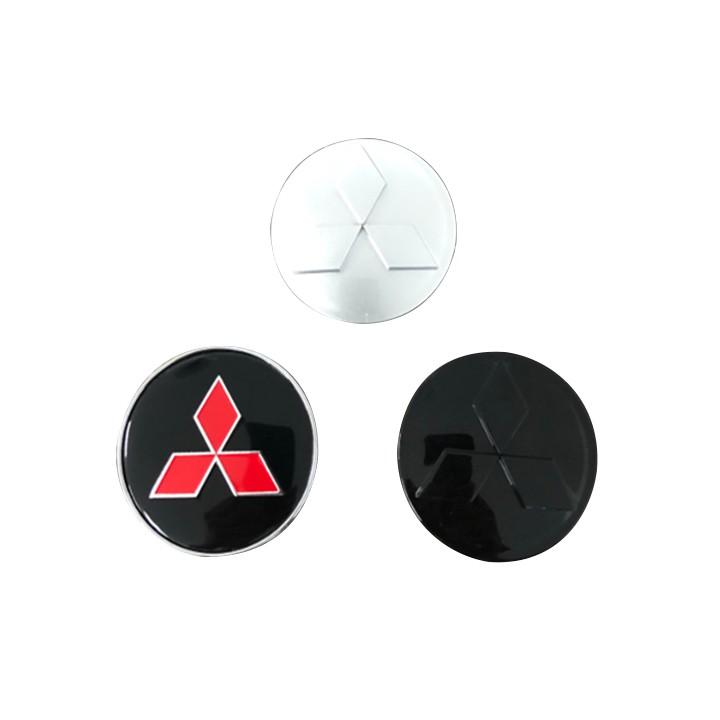 Logo chụp mâm, vành bánh xe ô tô hãng Mitsubishi/Kích thước 60mm/mã MTS60