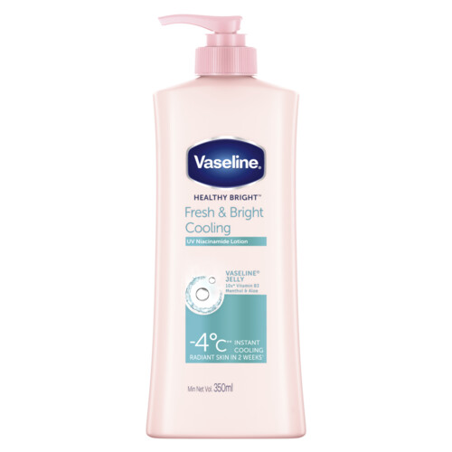 Combo 2 Gel dưỡng thể dưỡng sáng mát lạnh Vaseline Fresh & Bright 350ML/chai