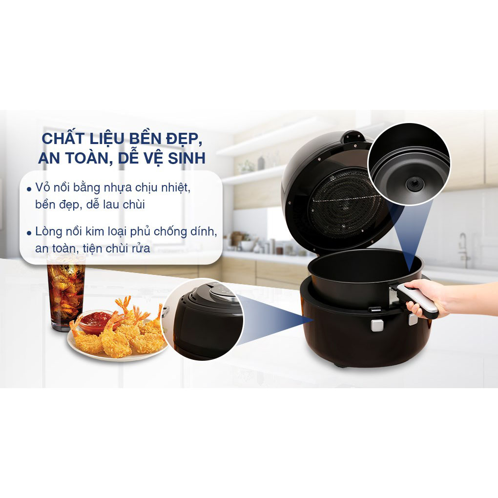 Nồi chiên không dầu điện tử Kangaroo 6.5L model KG65AF - Hàng chính hãng