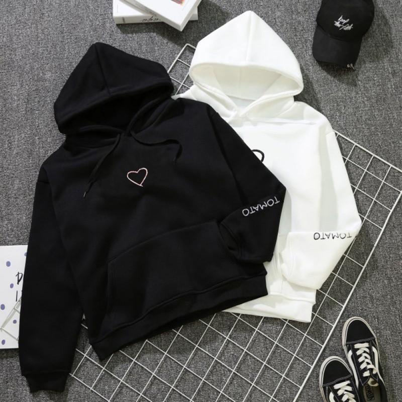 Áo hoodie Hàn Quốc dáng rộng dài tay thời trang thu đông