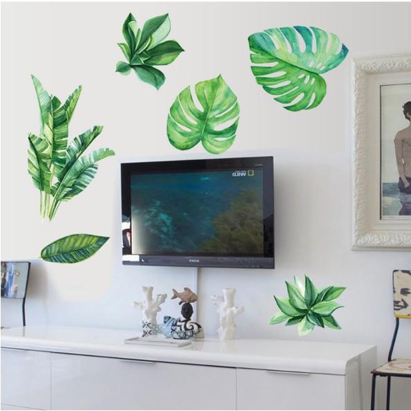 Decal trang trí tường - Lá Dương Xỉ Xanh 02