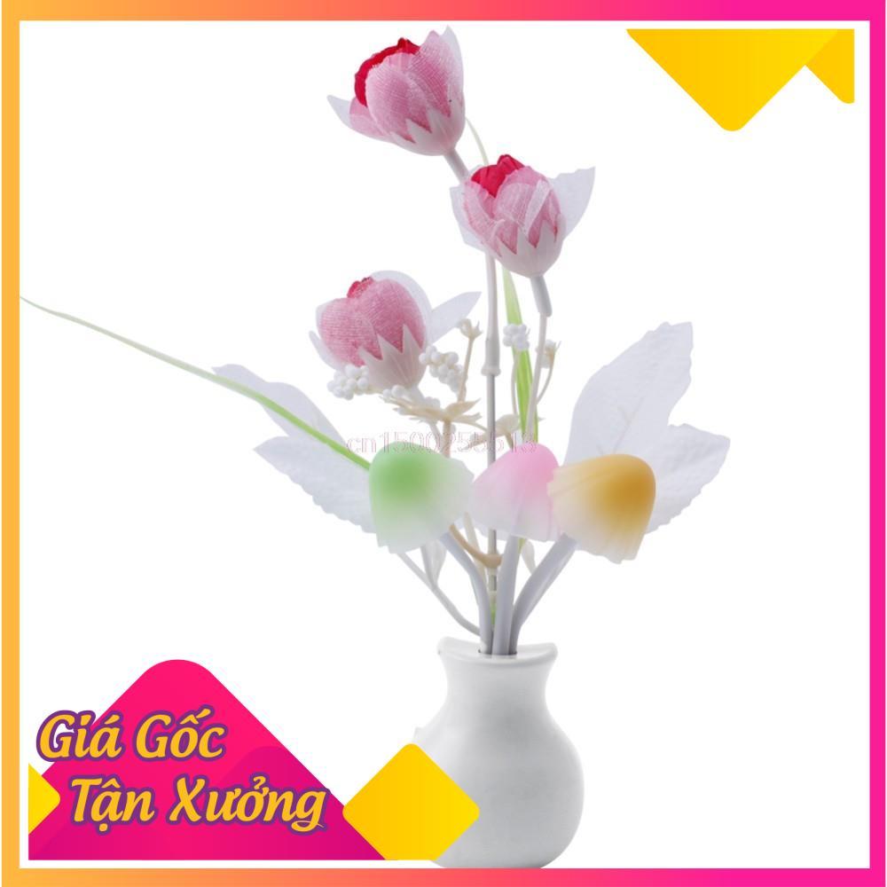 Đèn Ngủ Cảm Ứng Ánh Sáng Hình Hoa Nấm Và Hoa Tulip  TP'S