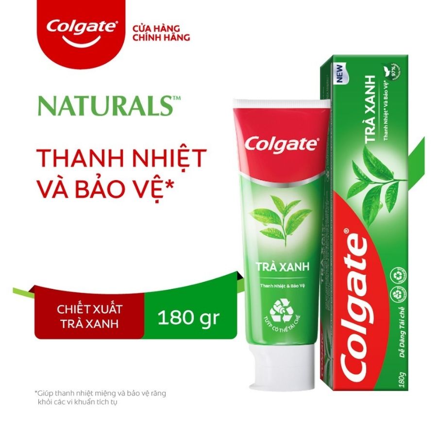 Kem đánh răng Colgate thiên nhiên thanh lọc từ Trà xanh thiên nhiên 180g/tuýp