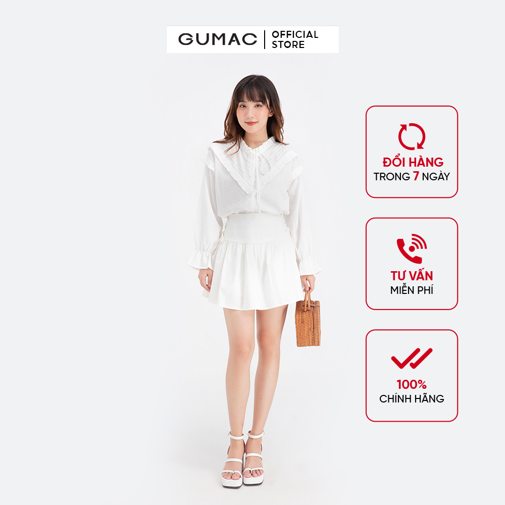 Chân váy ngắn xòe đan dây GUMAC VB629