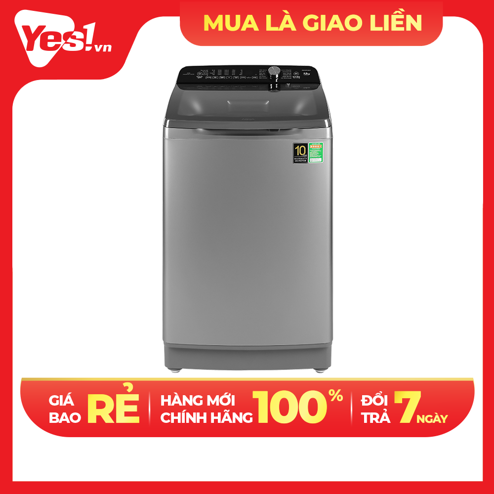 Máy Giặt Cửa Trên Inverter Aqua AQW-DR120CT-S (12kg) - Hàng Chính Hãng