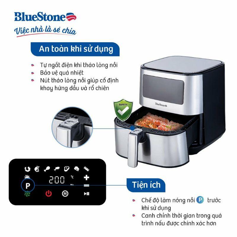 Nồi chiên không dầu điện tử BlueStone AFB-5878 - 5.5 Lít, Công nghệ làm nóng Rapid Air - Hàng chính hãng