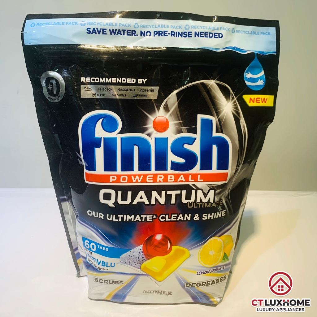 Viên rửa chén bát Finish Quantum Ultimate 60 viên hương chanh [14 chức năng, rẻ vô địch]